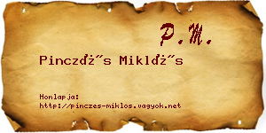 Pinczés Miklós névjegykártya